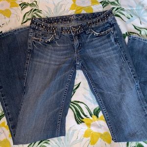 studded miss me blue jeans low rise